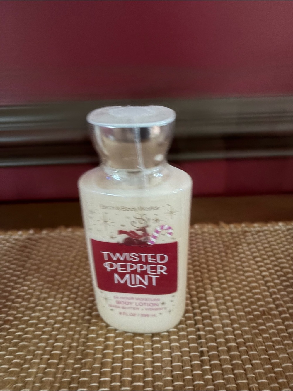 Bath & Body Works Twisted Peppermint Body Lotion - White & Red Packaging